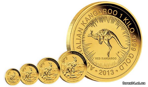 Coins with a kangaroo